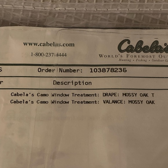 4 Mossy Oak Curtain Valances: Cabela’s! Camo! - Picture 4 of 5